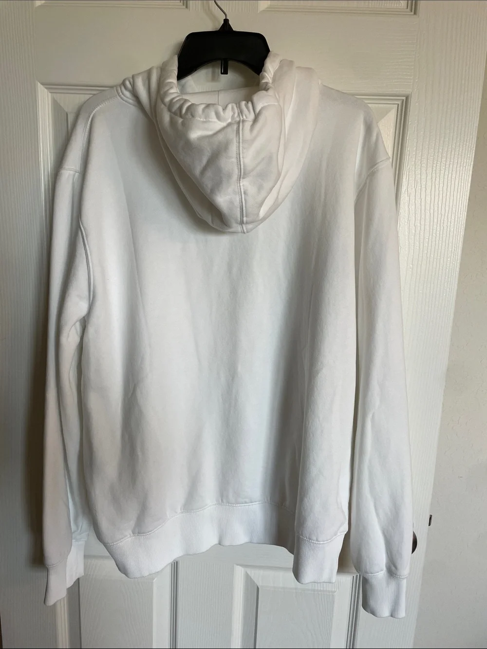 Tommy Hilfiger White Logo Pullover Hoodie with Contrast Drawstrings